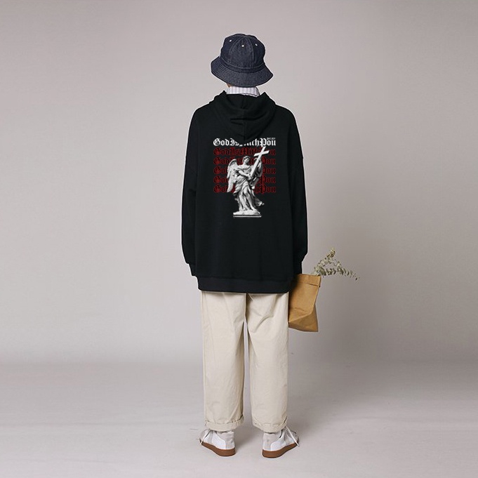 Áo hoodie nỉ bông Monster X Street G.W.Y nam nữ form rộng thu đông Local Brand