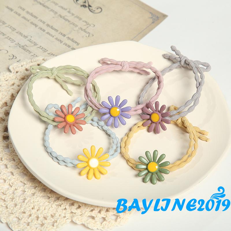 Dây buộc tóc đính bông hoa xinh xắn thời trang dành cho nữ