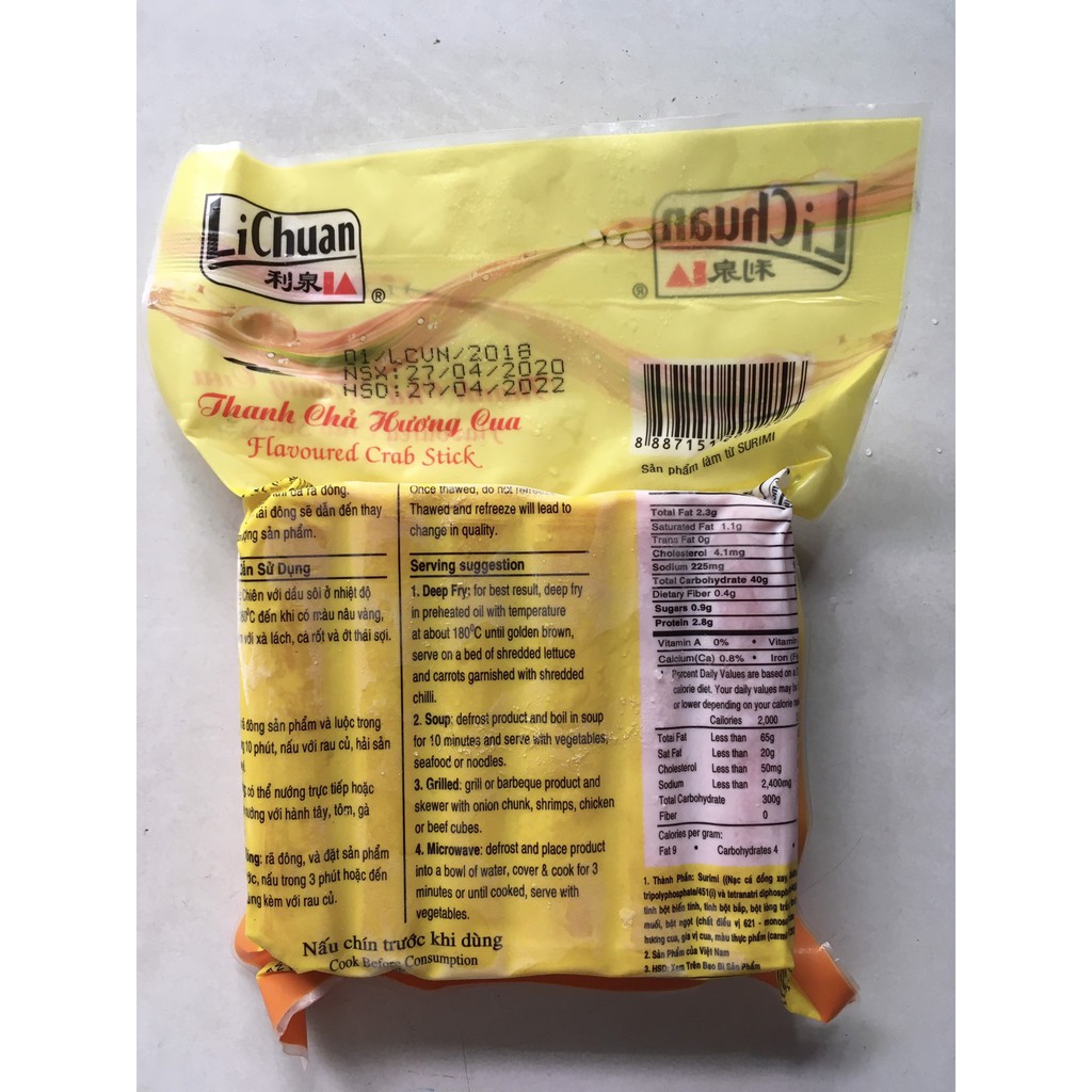Thanh chả cua Lichuan 250g [chỉ giao tại tpHCM]
