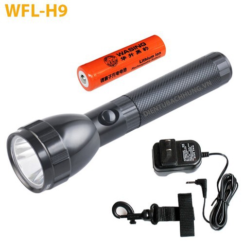 [H9] ĐÈN PIN CAO CẤP VỎ NHÔM NGUYÊN KHỐI  WASING WFL-H9 CREE LEDs XM-L2-U2 8W 800Lumens