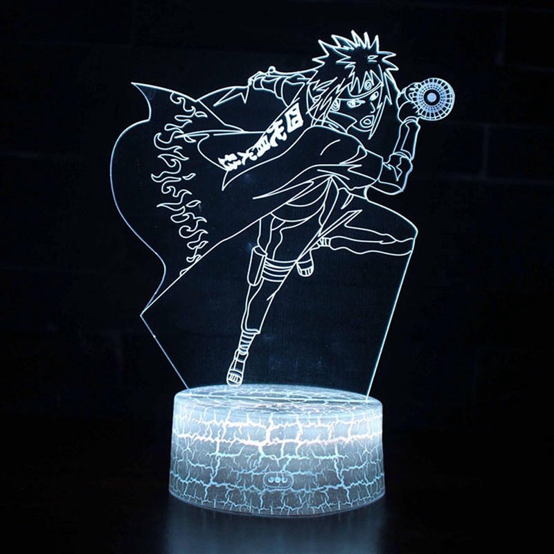 Đèn Led Chiếu 3d Hình Nhân Vật Uzumaki Sasuke Trong Naruto