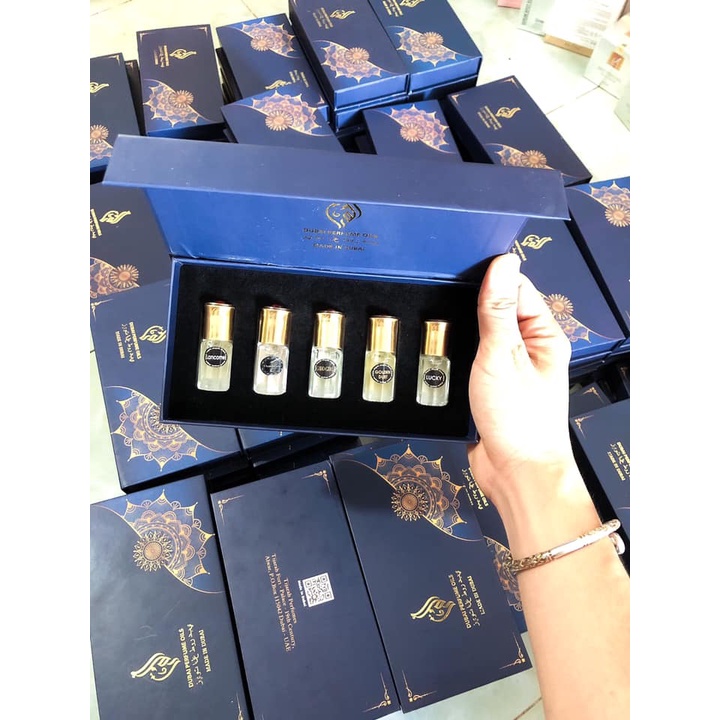 Set tinh dầu Dubai với 5 mùi hương ngọt ngào, quyến rũ, đa phong cách