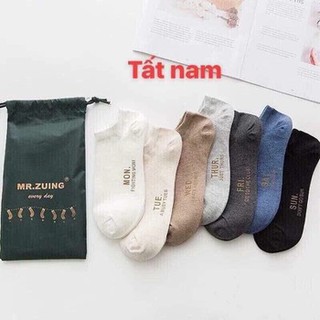 Combo  7 Đôi  tất tuần  Cho Nam ( Cổ Ngắn )