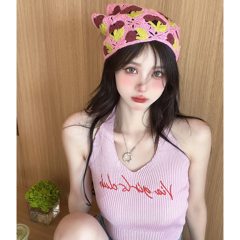 Dây đeo lưng nữ nhẹ nhàng chữ cái thêu dệt kim treo Cổ SExy nội thất mẫu mới mùa hè