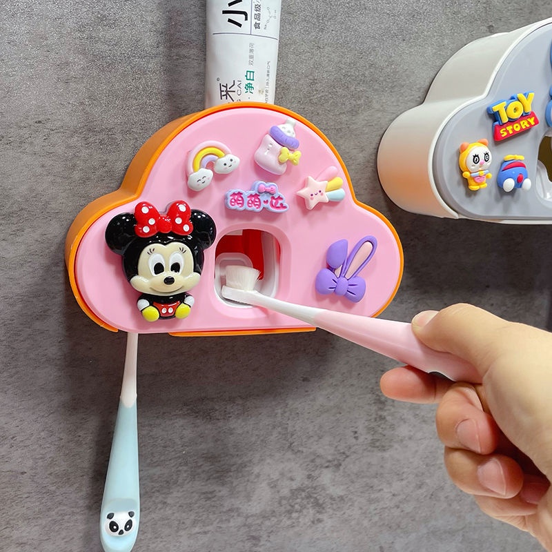 Dụng Cụ Ép Kem Đánh Răng Bằng Nhựa Họa Tiết Hoạt Hình Dễ Thương Tiện Dụng Cho Phòng Tắm