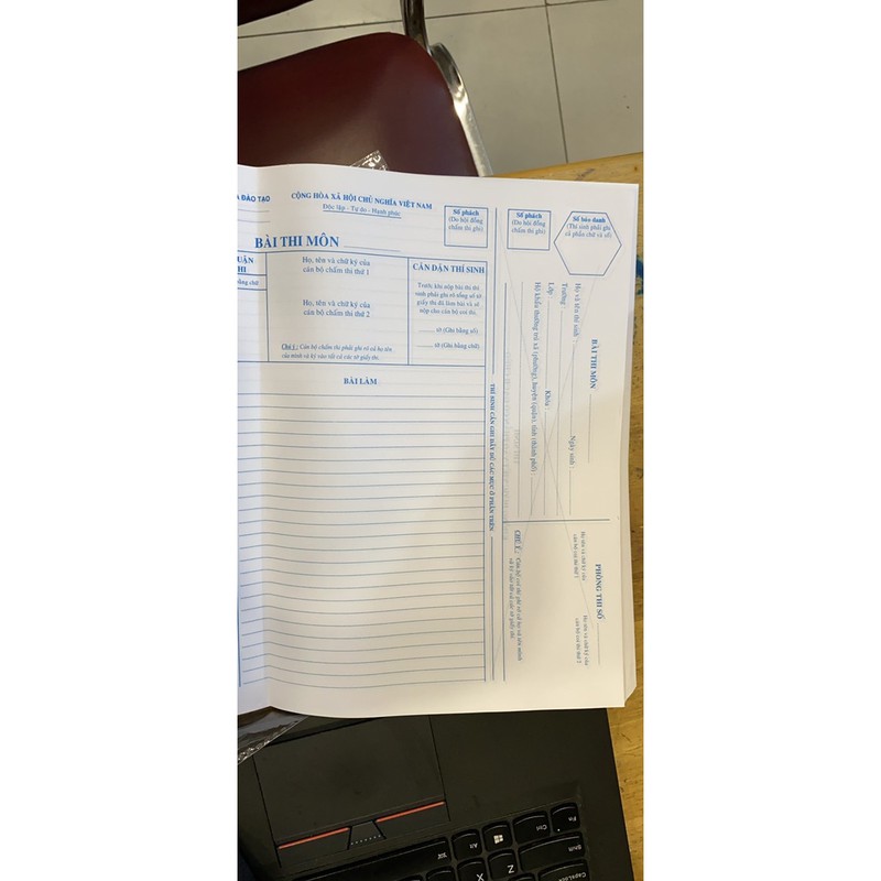 Giấy thi tốt nghiệp, thi đại học, thi THPT cỡ A3, giấy viết văn phách dọc , phách ngang .