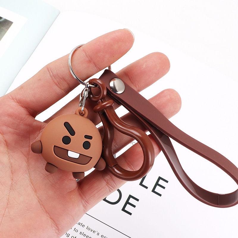 Móc khóa gắn hình các nhân vật hoạt hình BT21 dễ thương
