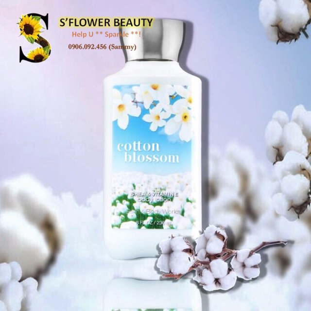 Cotton Blossom | Bộ Sản Phẩm Gel Tắm - Lotion - Xịt Thơm Toàn Thân Bath &amp; Body Works