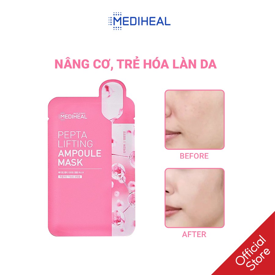 Mặt nạ nâng cơ chống lão hoá Mediheal Pepta Lifting Ampoule Mask 20ml [K107]