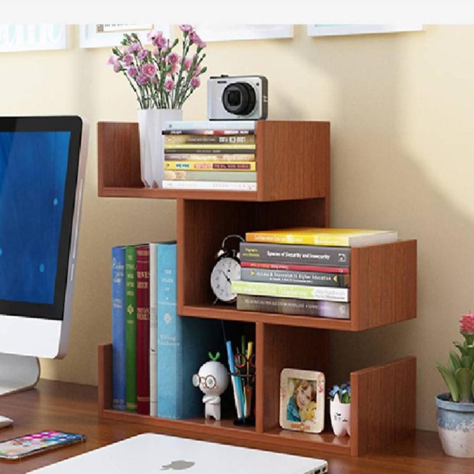 Kệ, giá sách gỗ để bàn (45cm x 43cm x 17cm) nhiều màu KS03 | BigBuy360 - bigbuy360.vn