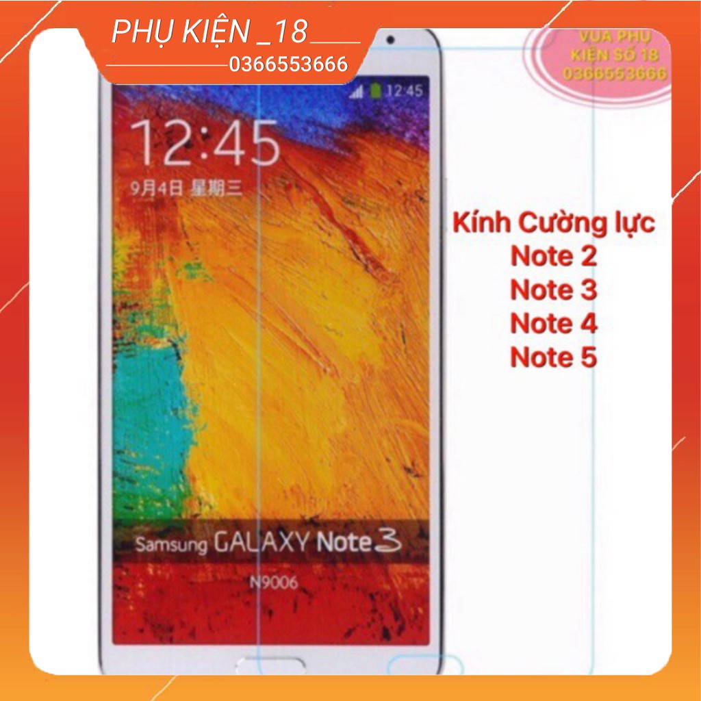 Tấm dán kính cường lực SamSung Galaxy Note 2/ Note 3/ Note 4/ Note 5 chống vỡ, chống xước màn hình