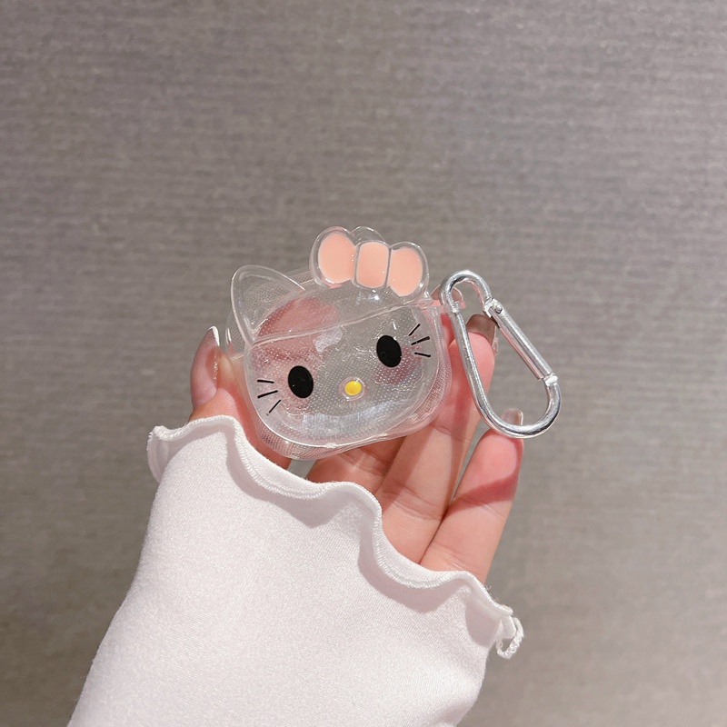 Vỏ Bảo Vệ Hộp Sạc Tai Nghe Lenovo Thinkpadplus Liveods LP40 TWS Hình Gấu 3D Trong Suốt