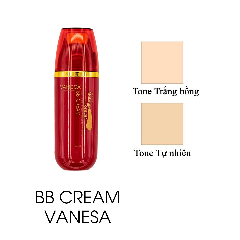 Kem nền BB Cream Vanesa, kem che phủ khuyết điểm, kem trang điểm lâu trôi