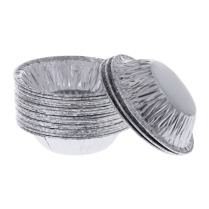 250 Khuôn giấy bạc làm bánh trứng nướng/ bánh ngọt dùng một lần tiện lợi