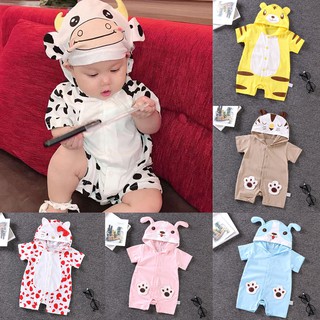 Áo liền quần có mũ trùm đầu cho bé trai và gái