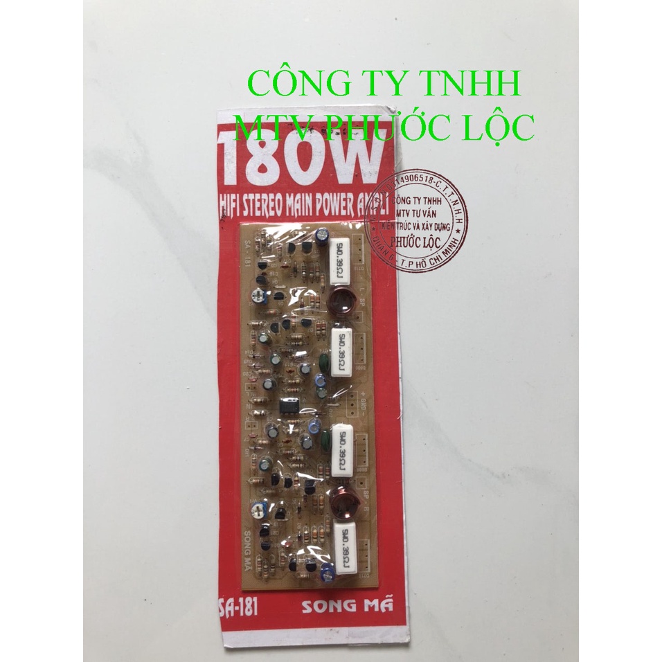 BO MẠCH AMPLY CÔNG SUẤT 4 SÒ 180W (HIFI STEREO-SA181) - SONG MÃ