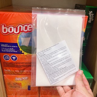 GIẤY THƠM BOUNCE MỸ (Tách lẻ bịch 10 tờ)