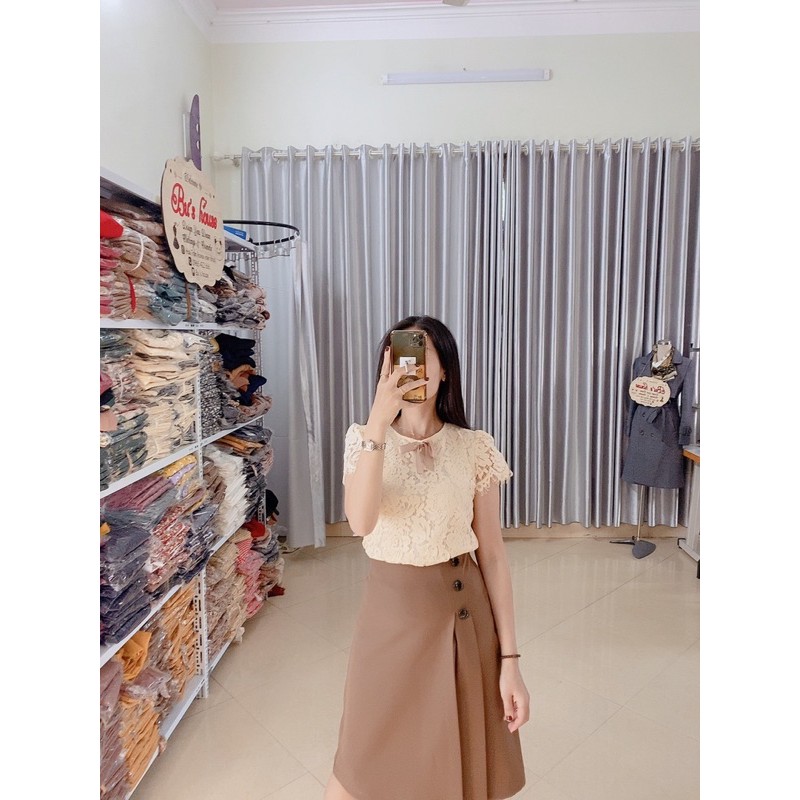 Chân váy chữ A 3 cúc hàng tk ( Ảnh thật) | BigBuy360 - bigbuy360.vn