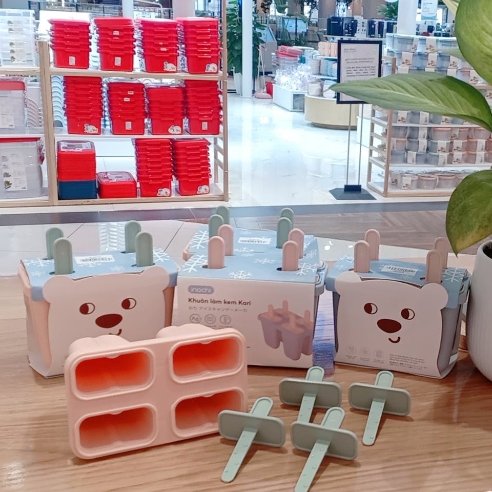 Khuôn Làm Kem Kari, Khuôn Kem Inochi - Việt Nhật Chính Hãng Có Que Cho Bé Nhựa Nguyên Sinh An Toàn (MS0129)