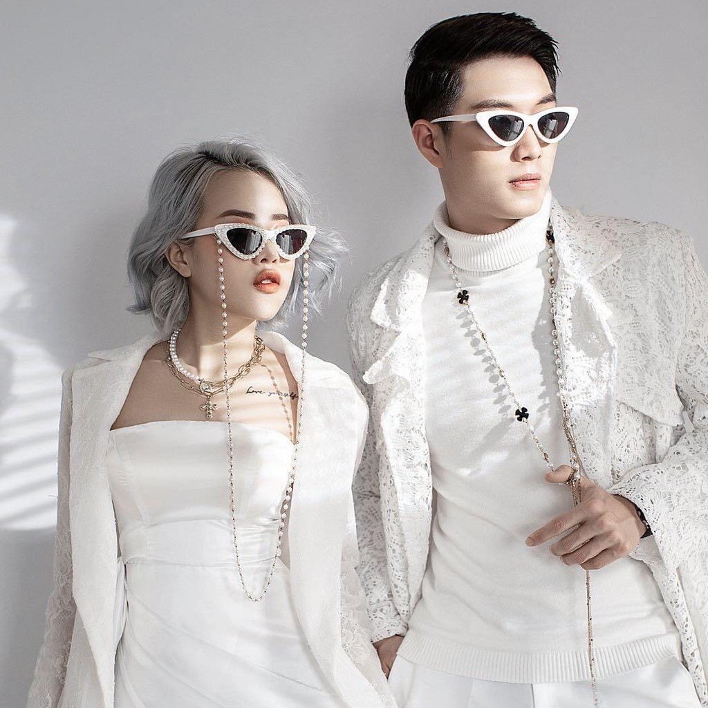 Kính Thời Trang Cao Cấp Thiết Kế Mắt Mèo Trắng Siêu Sang Chảnh Siêu Hot Hit