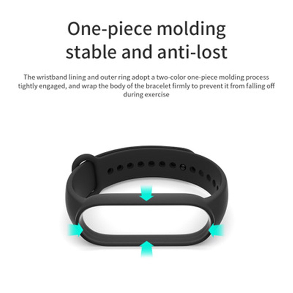 Dây Đeo Thay Thế Chất Liệu Silicon Màu Trơn Cho Mi Band 5 Xiaomi Mi Band 5 Mi Band 3