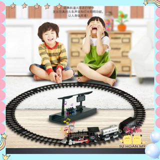 Xe lửa đồ chơi cùng đường ray chạy bằng pin