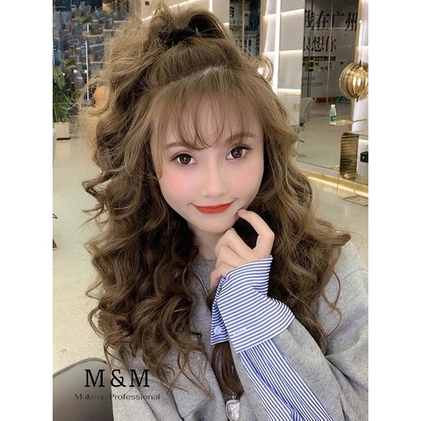 Máy uốn tóc xoăn vàng cảm ứng May Young M606 phủ sứ ceramic bóng mượt tóc