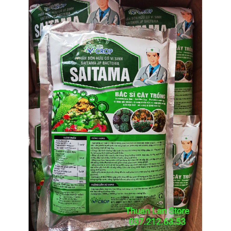 SAITAMA - Phân Bón Hữu Cơ Vi Sinh - Bác Sĩ Cây Trồng gói 1kg