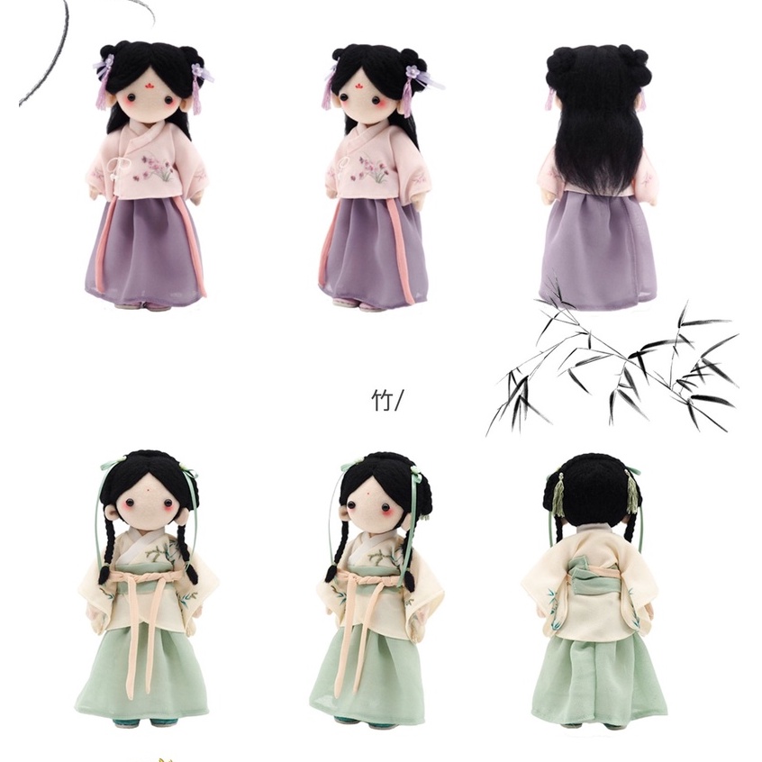 Đồ trang trí thêu tay NHỒI BÔNG / diy thêu BÚP BÊ CỔ TRANG / DOLL HANDMADE GÓI VẬT LIỆU TỰ LÀM/ MIE HANDMADE SHOP