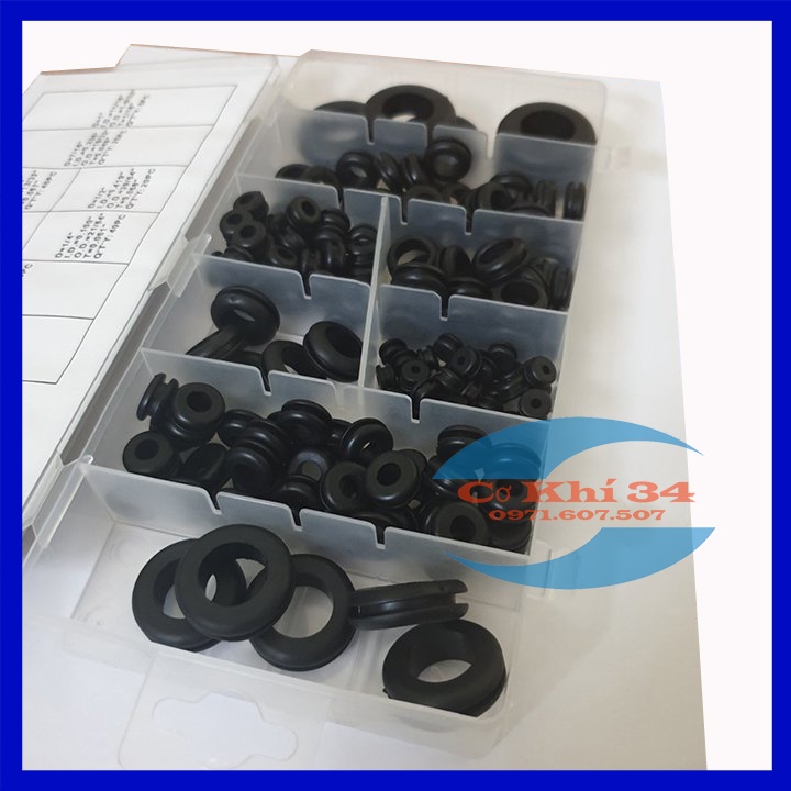 Hộp sim cao su béo, có rãnh nhiều size khác nhau 180pcs