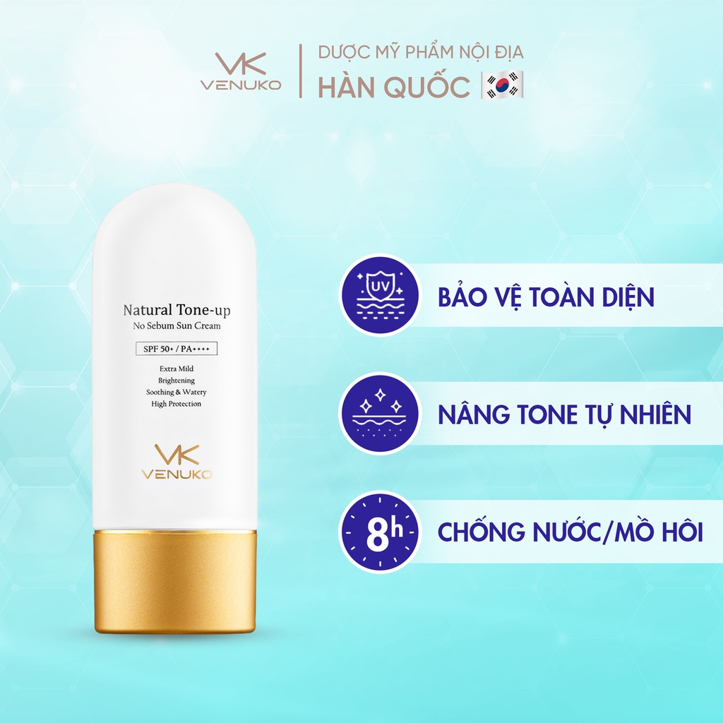 Kem chống nắng nâng tone da Venuko Natural Tone - up