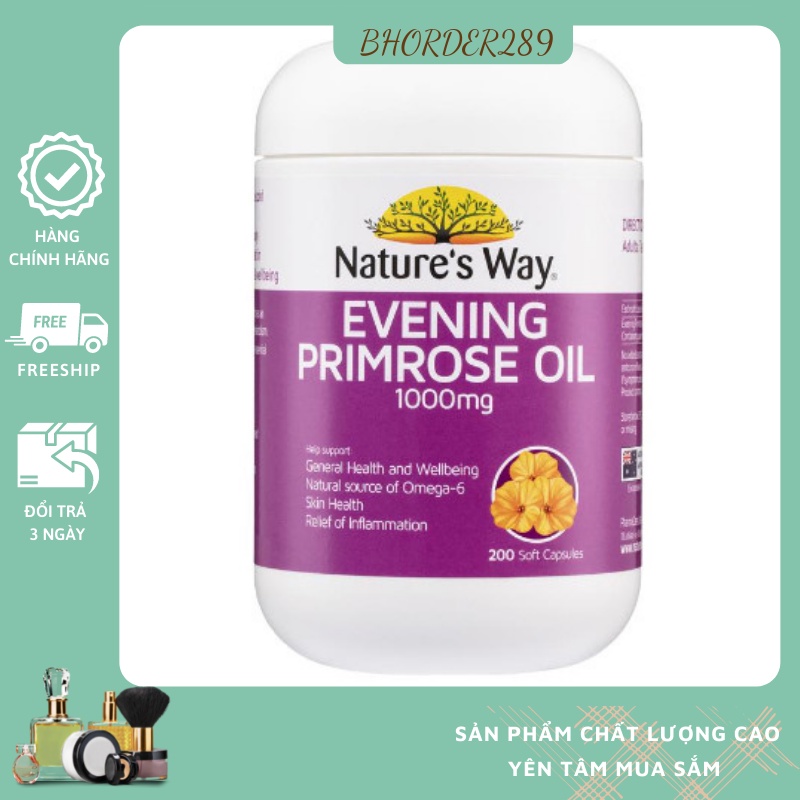 Viên uống tinh chất hoa anh thảo Nature’s Way Evening Primrose Oil 1000mg 200 viên