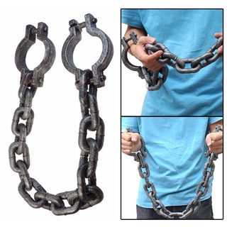 Bộ xích nhựa tay chân hóa trang tù nhân Halloween độc đáo