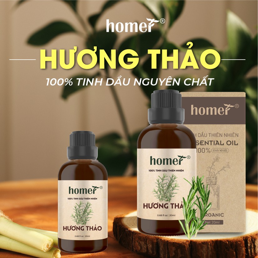 Tinh dầu Hương Thảo Anh Homer 500ML/ 1L - Rosemary Essential Oil - đạt chuẩn chất lượng kiểm định