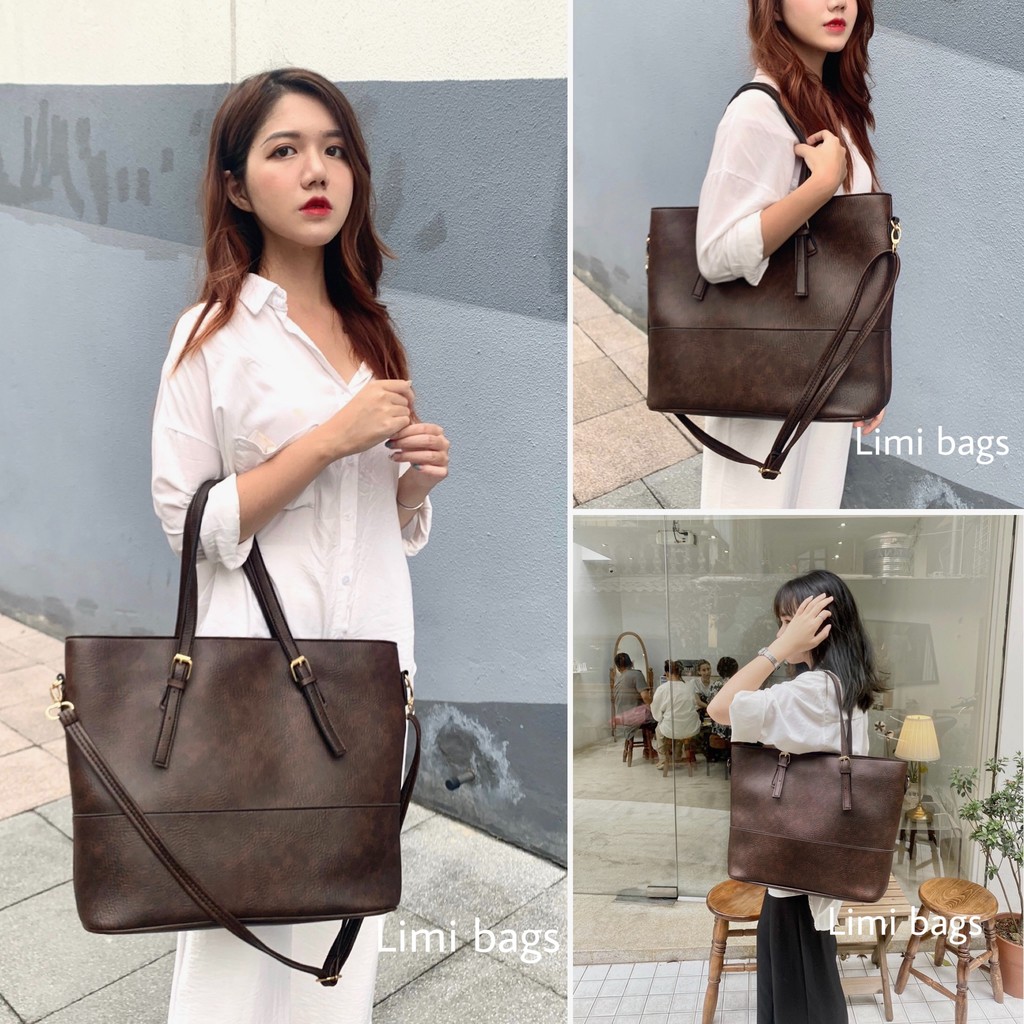 Túi xách công sở nữ da thời trang size to đựng laptop A4 cao cấp đẹp LUMI limi bags | BigBuy360 - bigbuy360.vn