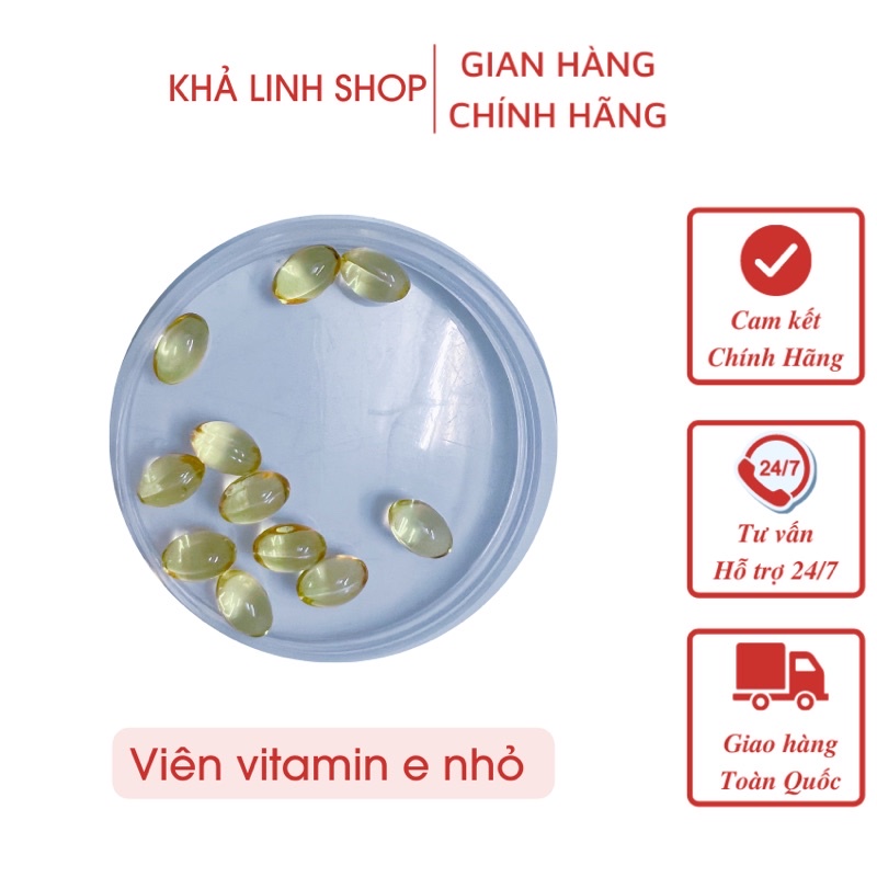 Lẻ 1 viên vitamin e dưỡng nhỏ màu vàng