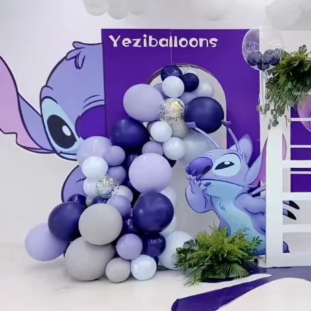 DISNEY Set 35 Bong Bóng Trang Trí Tiệc Sinh Nhật Hình Stitch & Stitch Cho Bé Trai