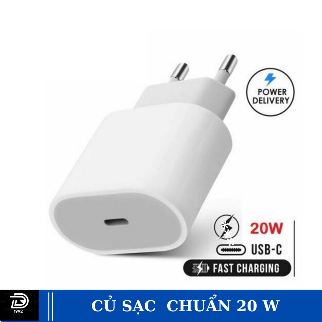 Bộ Sạc Nhanh PD Củ Sạc Cáp sạc Nhanh 20w Bảo Hành 1năm  Sạc Nhanh Chuẩn Dòng 20w