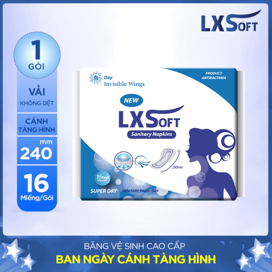 Băng vệ sinh LXSoft Bông tự nhiên👸Siêu mỏng và siêu thấm👸Vải không dệt