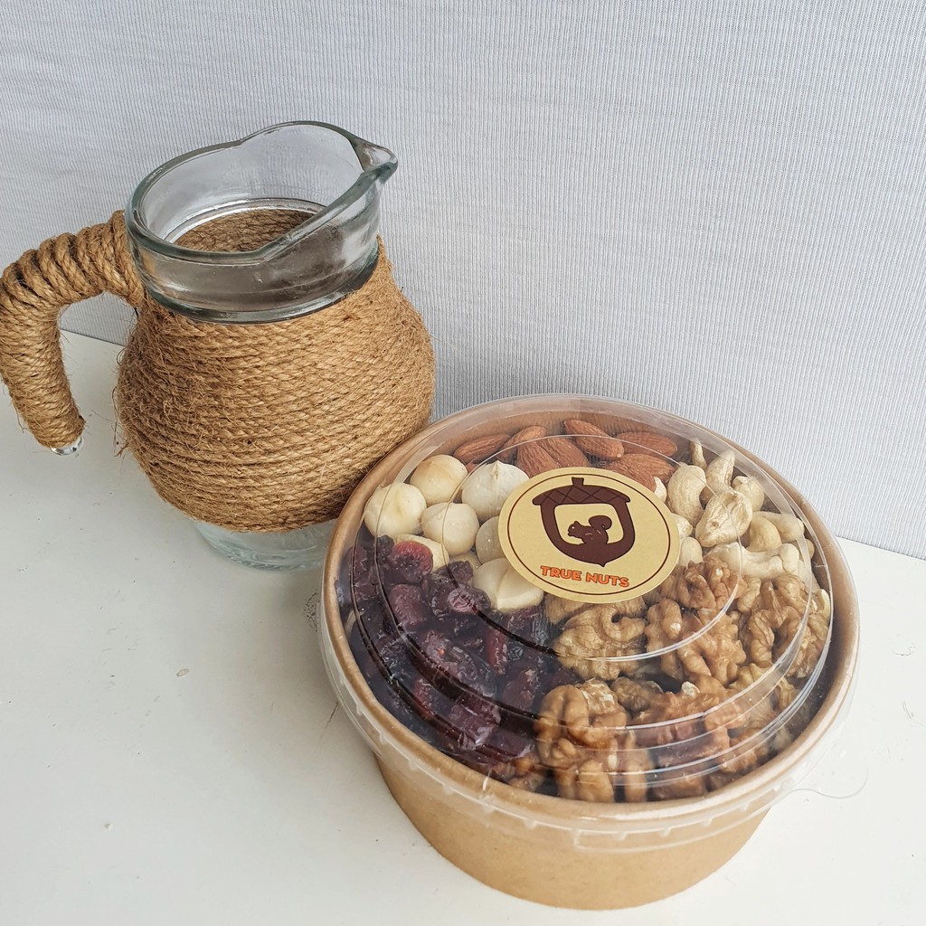 Mixnuts Nam Việt Quất Và 4 Loại Hạt (Macca, Điều, Hạnh nhân, Óc chó)- Granola Siêu Hạt - Ăn Vặt Mẹ Bầu