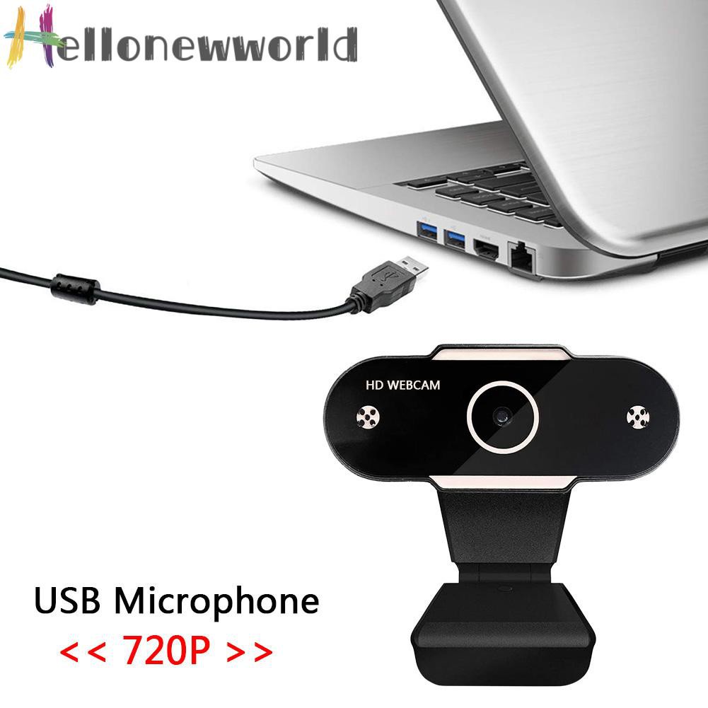 Hellonewworld 720P HD USB 2.0 A Web Camera Live Video Online Microphone Computer PC Webcam