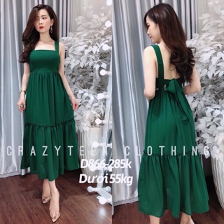 ☘️ (HÌNH THẬT) ĐẦM MAXI 2 DÂY ĐUÔI CÁ 💃🏻💕
