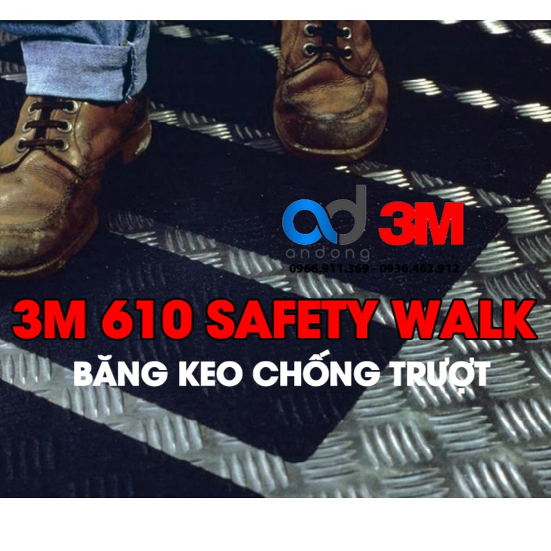 1 Mét Băng keo 3M 610 Safety Walk chống trượt cầu thang màu đen (50mmx1m)