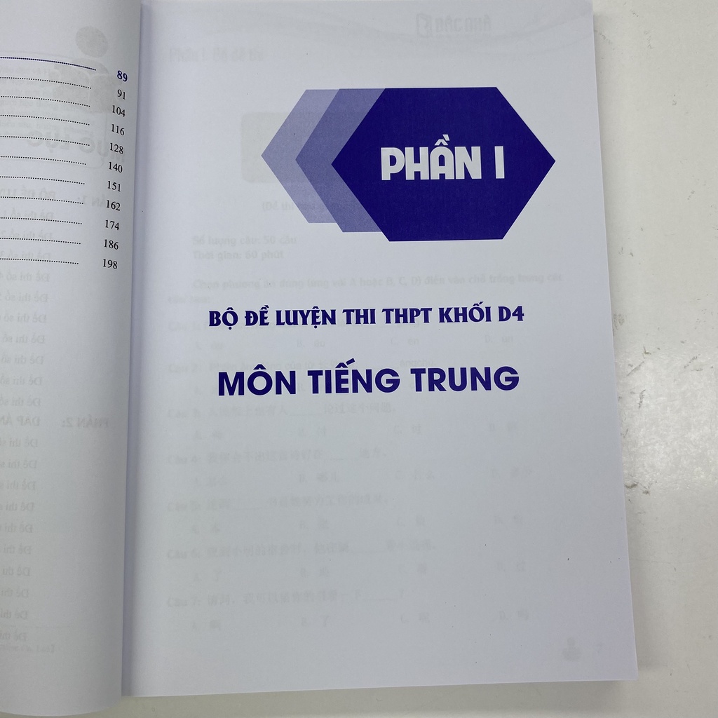 Sách - Bộ đề luyện thi môn tiếng Trung dành cho khối THPT