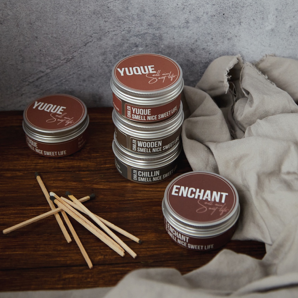 Nến thơm hương Enchant hũ thiếc 80g Chia Candles