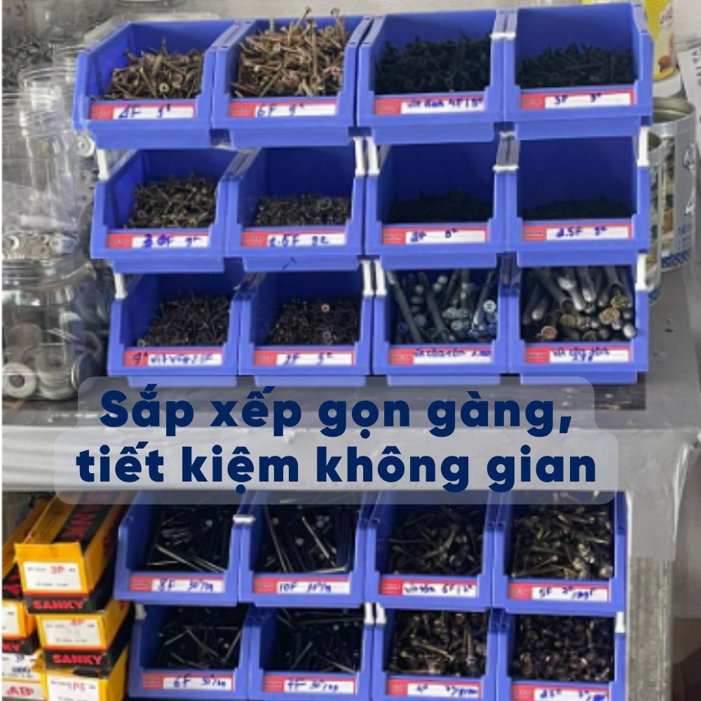 Kệ đựng dụng cụ văn phòng phẩm 2 tầng có thể kết hợp thành nhiều tầng hơn giúp tiết kiệm không gian - KỆ DỤNG CỤ DT