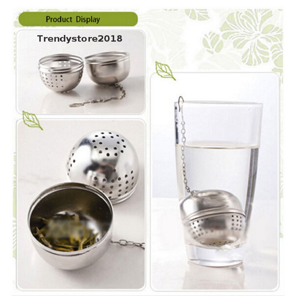 Dụng cụ lọc trà hình quả cầu bằng thép không gỉ tiện dụng 2018