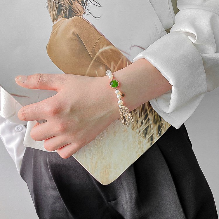 Lắc Tay Ngọc Trai Nhân Tạo Nữ Đính Cực Đẹp Nữ Siêu Xinh 2 màu Namoo Jewelry