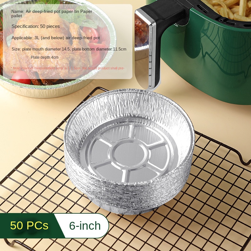 Giấy Bạc Thiếc Cấp Thực Phẩm Hình Tròn Lót Nồi Chiên Không Dầu