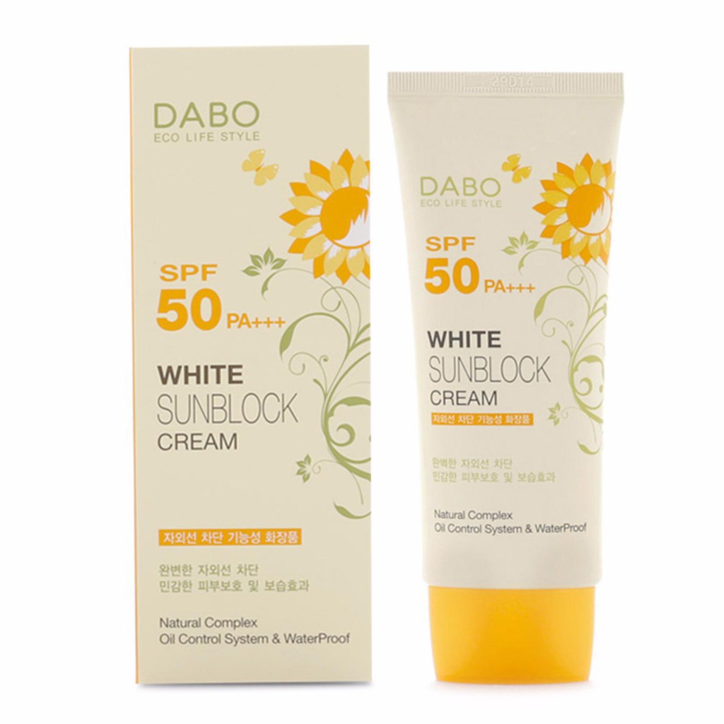 Kem chống nắng Dabo White Sunblock Cream SPF50 PA+++ Hàn Quốc 70ml